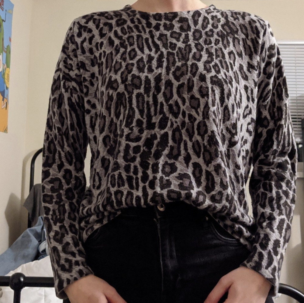Cheetah print sweater
